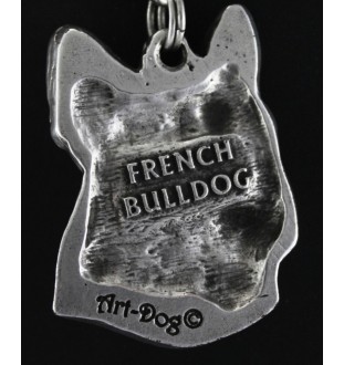 Buldog francuski II naszyjnik posrebrzany Art-Dog